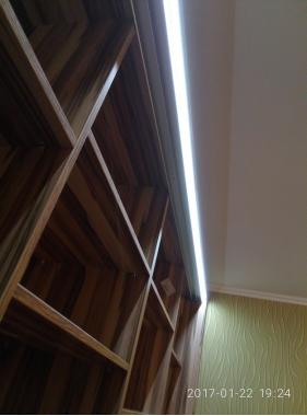 Прямой шкаф купе на заказ с LED подсветкой "Vista"