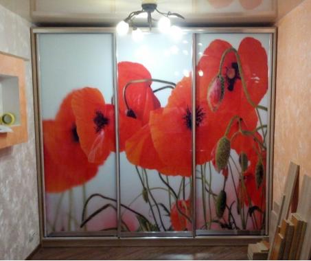 Шкаф купе в спальню "Red poppy"
