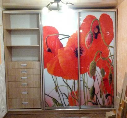 Шкаф купе в спальню "Red poppy"