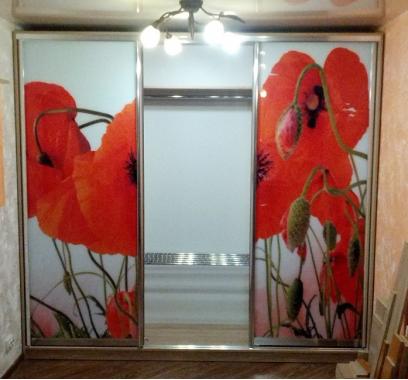 Шкаф купе в спальню "Red poppy"